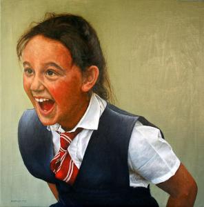 Young School Girl Playing