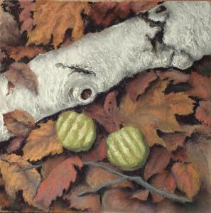 82 susan rickman painting  on the trail-pickles