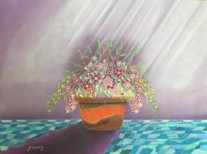83 harvey rogosin painting  a vase of flowers v